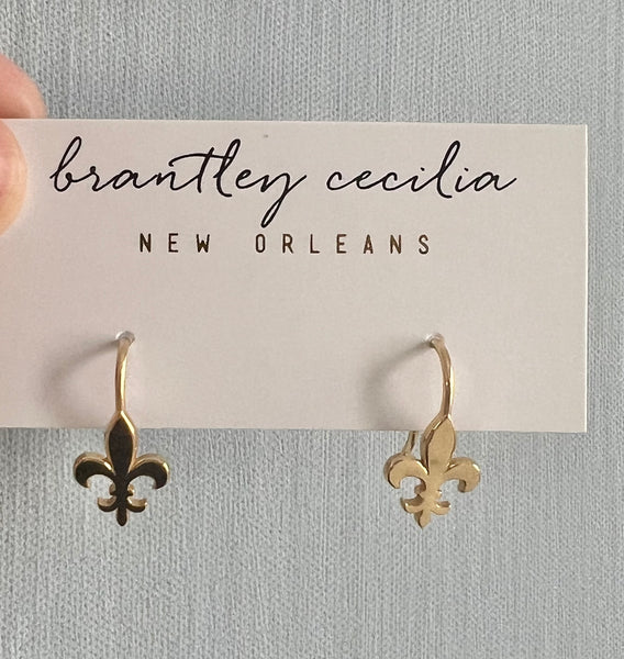 Fleur-de-lis hook earrings