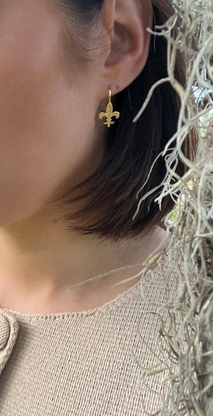 Fleur-de-lis hook earrings