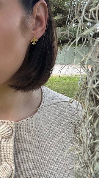 Fleur-de-lis post earrings