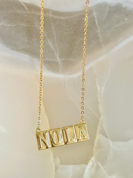 Nola street tile necklace