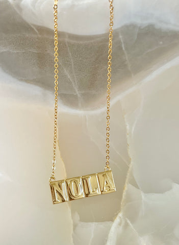 Nola street tile necklace