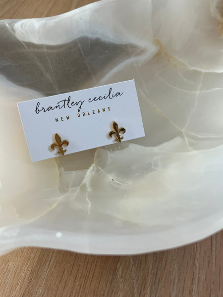 Fleur-de-lis post earrings