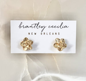 Magnolia post earring