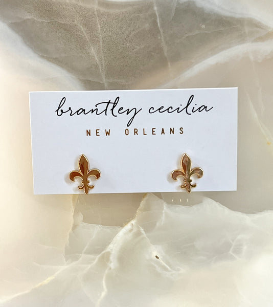 Fleur-de-lis post earrings
