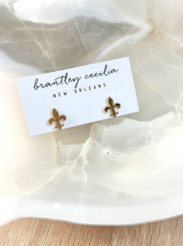 Fleur-de-lis post earrings