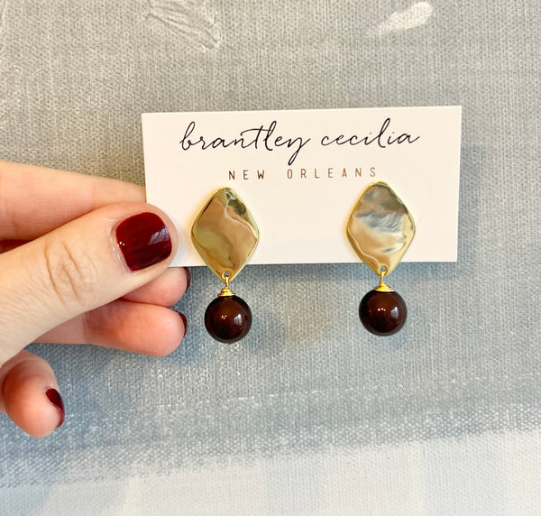 Darcy Bordeaux earring