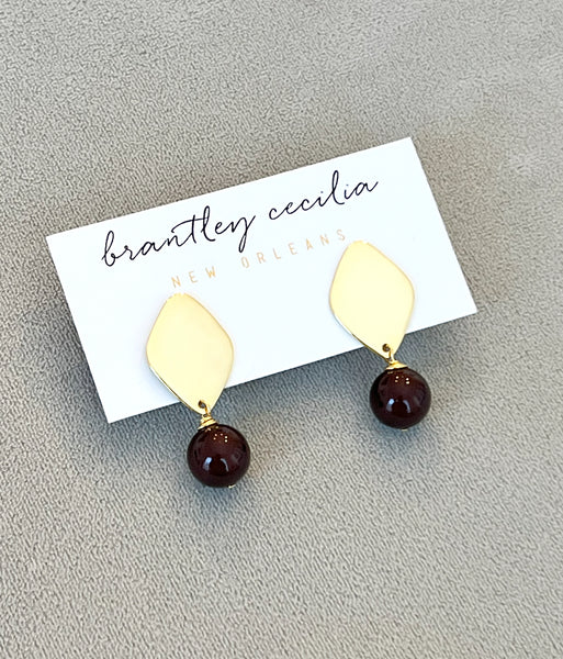 Darcy Bordeaux earring