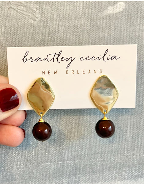 Darcy Bordeaux earring