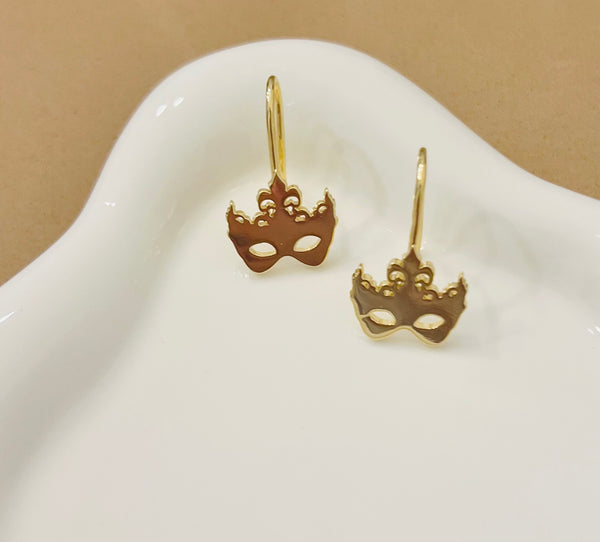 Carnival Mask hook earrings