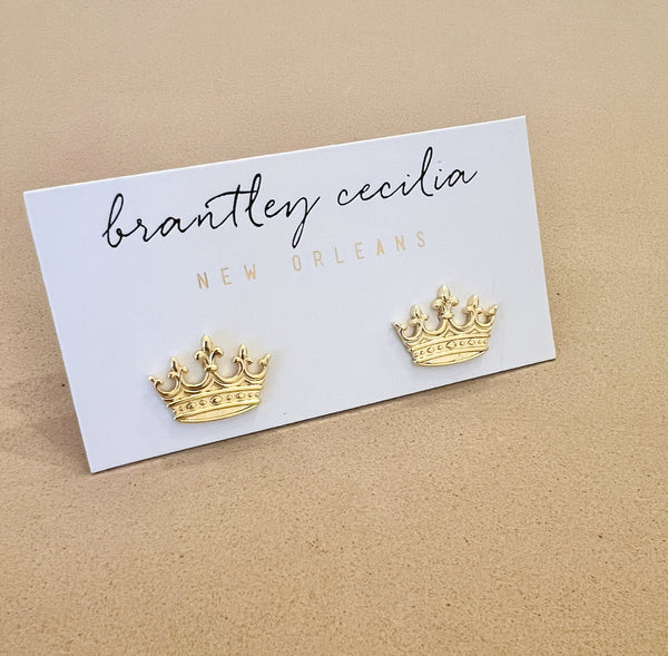 Queen Crown post earrings