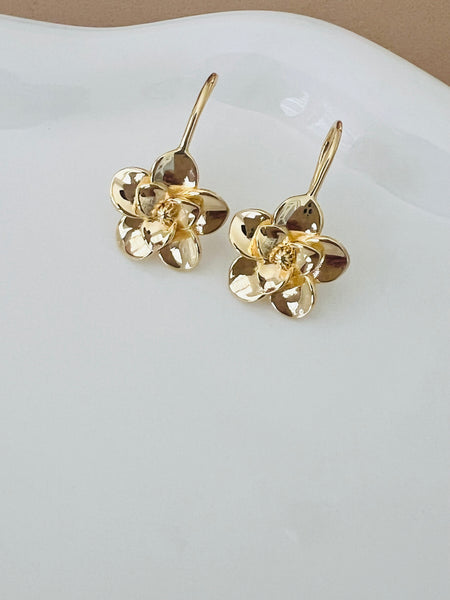 Magnolia hook earrings