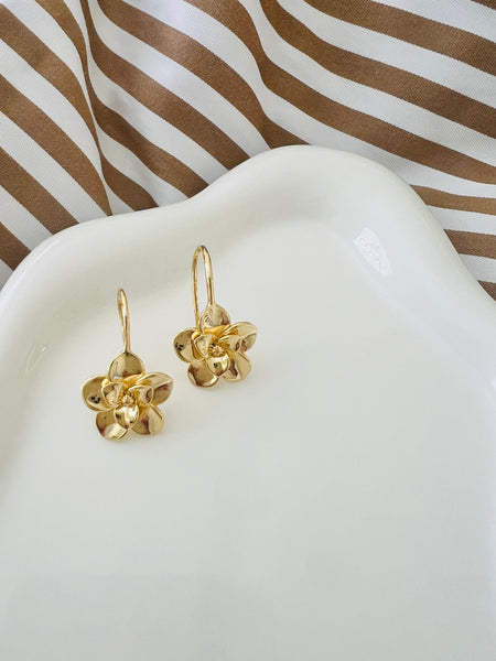 Magnolia hook earrings