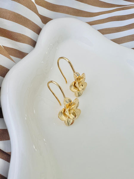 Magnolia hook earrings